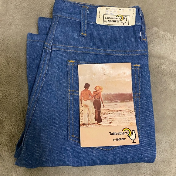Vintage 70’s Tailfeathers Bell Bottom Jeans - Picture 6 of 12